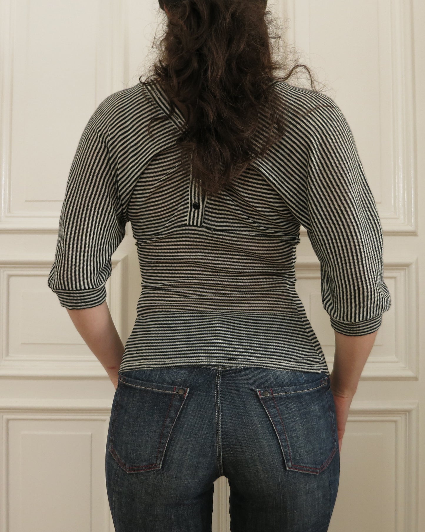 Striped knit t-shirt