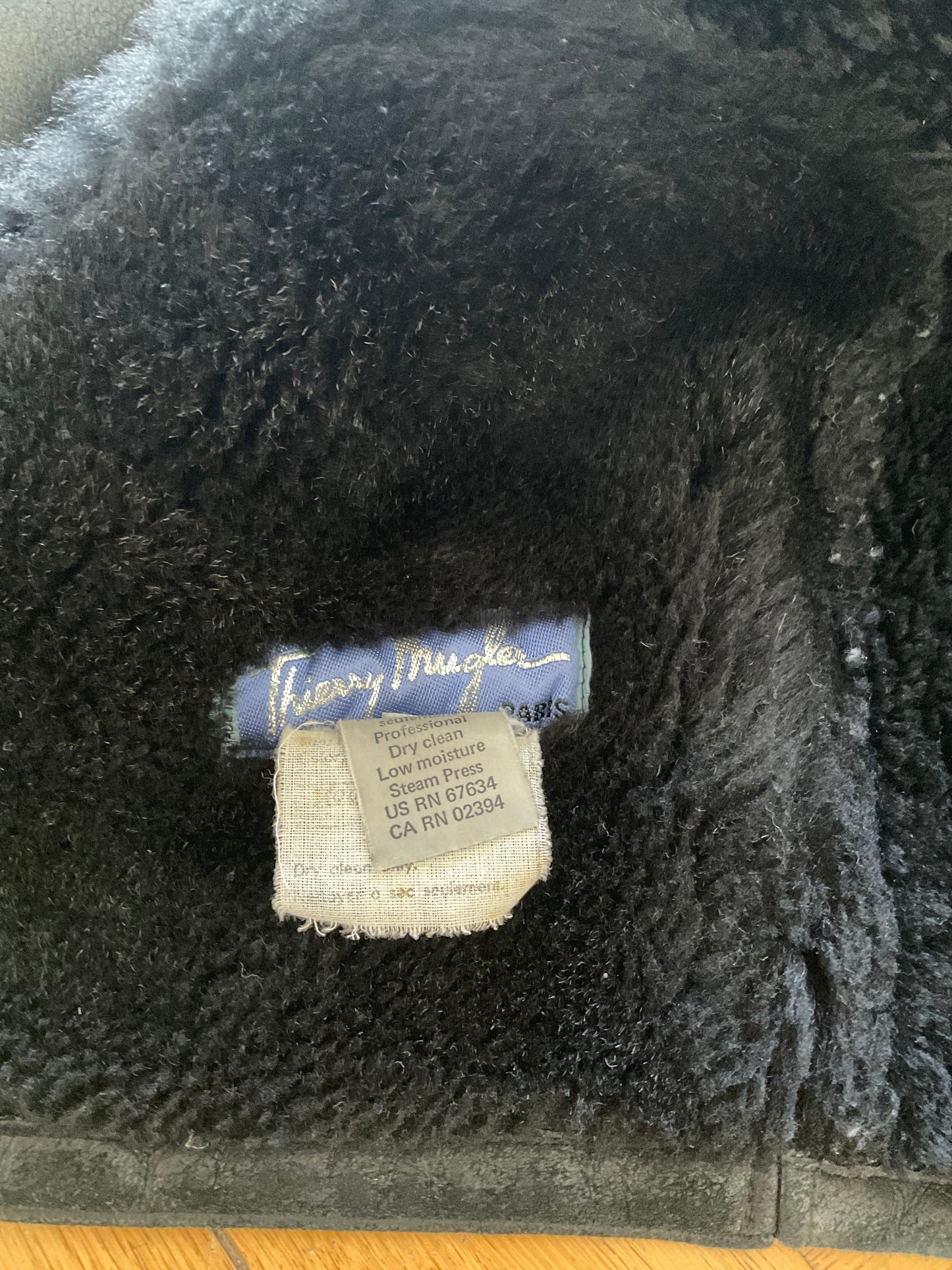 Vintage Thierry Mugler shearling jacket