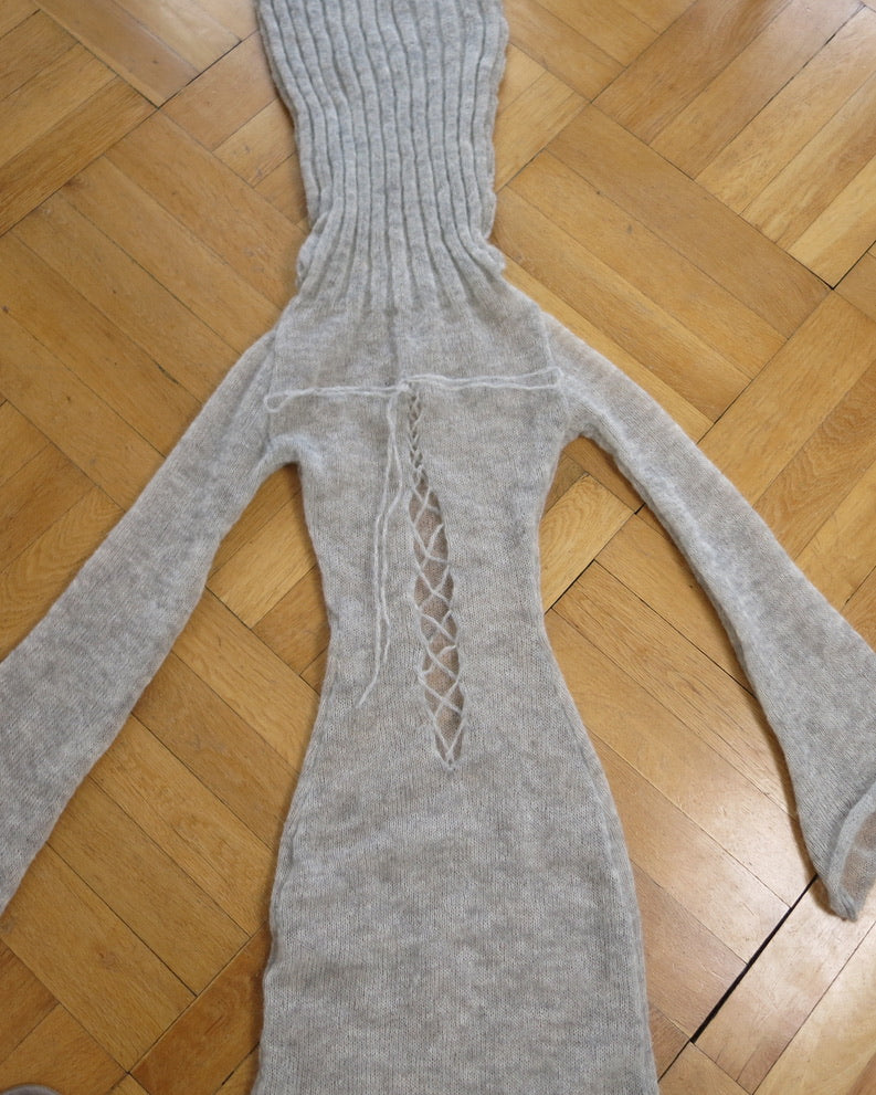 eithne padraigin ni bhraonain - grey mohair dress