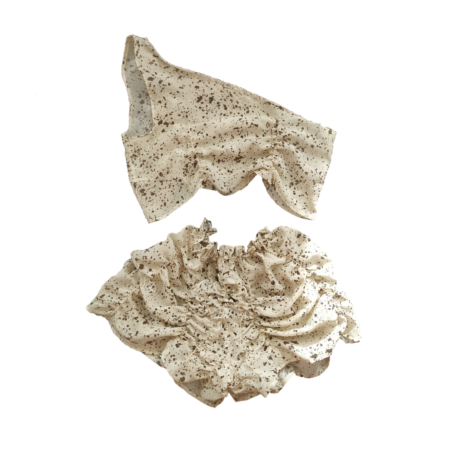 Eggshell silk two piece