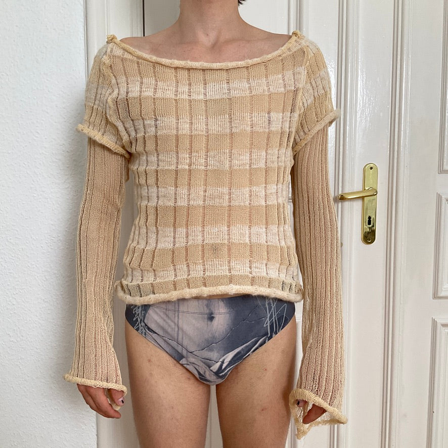 eithne padraigin ni bhraonain ~ cotton and mohair striped longsleeve