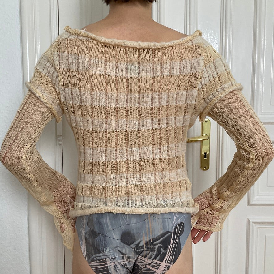 eithne padraigin ni bhraonain ~ cotton and mohair striped longsleeve