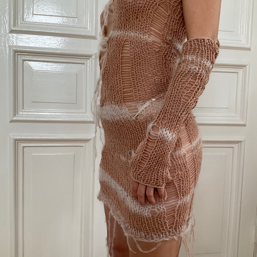 Sol Runa ~ sheep's wool and mohair dress with sleeves