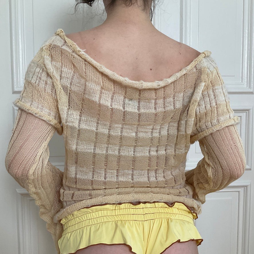 eithne padraigin ni bhraonain ~ cotton and mohair striped longsleeve
