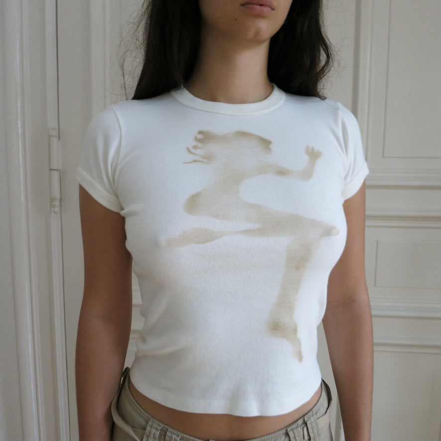J'adorable Basics ~ cream sleepyheads t-shirt