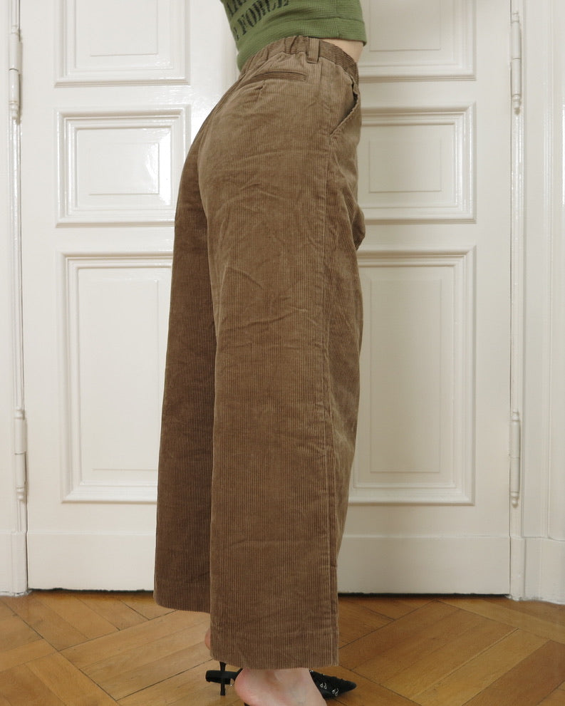 Brown cord trousers