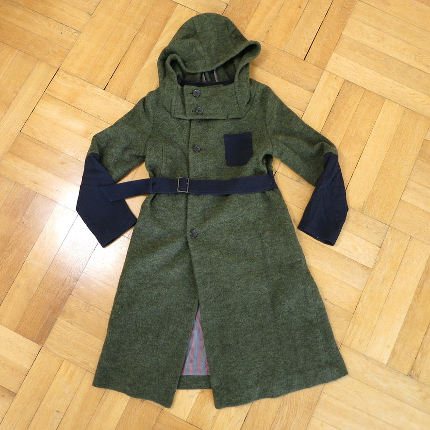 Hisui hooded wool coat