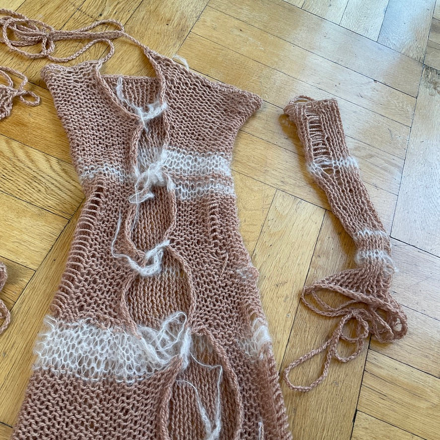 Sol Runa ~ sheep's wool and mohair dress with sleeves
