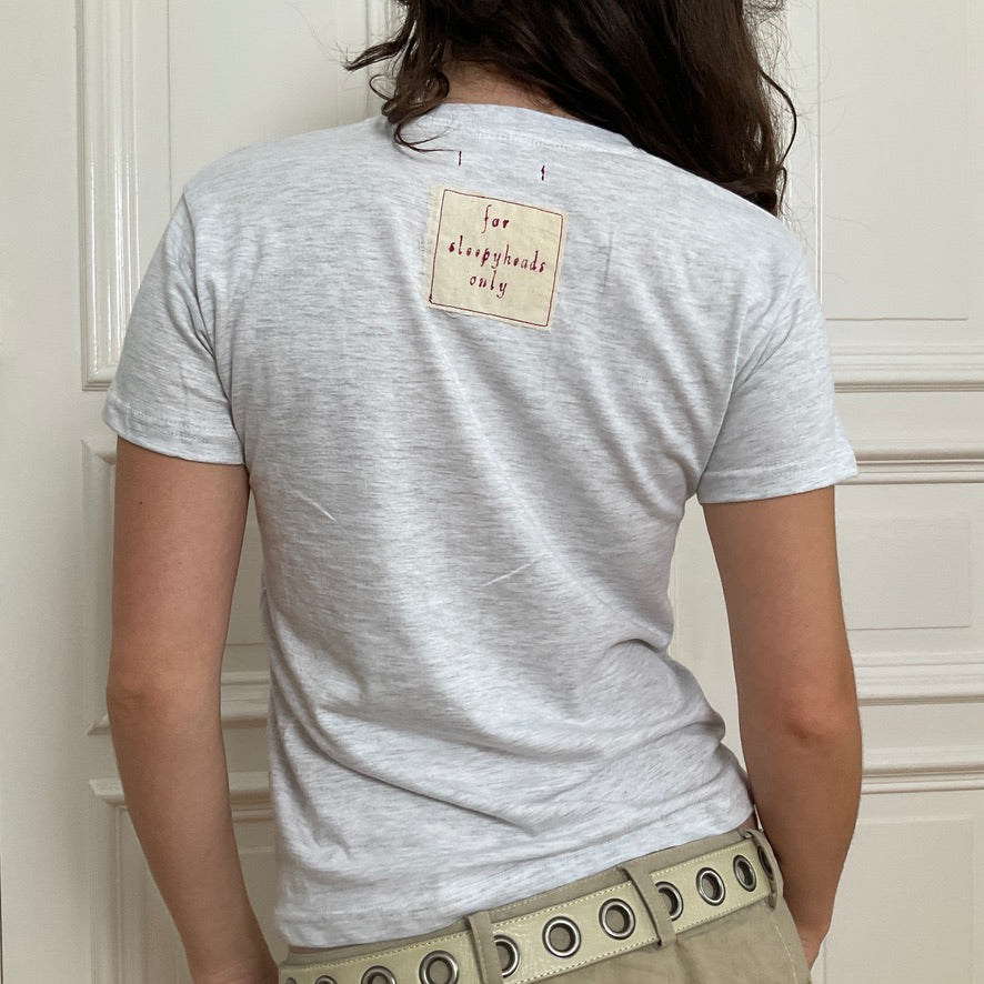 J'adorable Basics ~ pink on grey sleepyheads t-shirt
