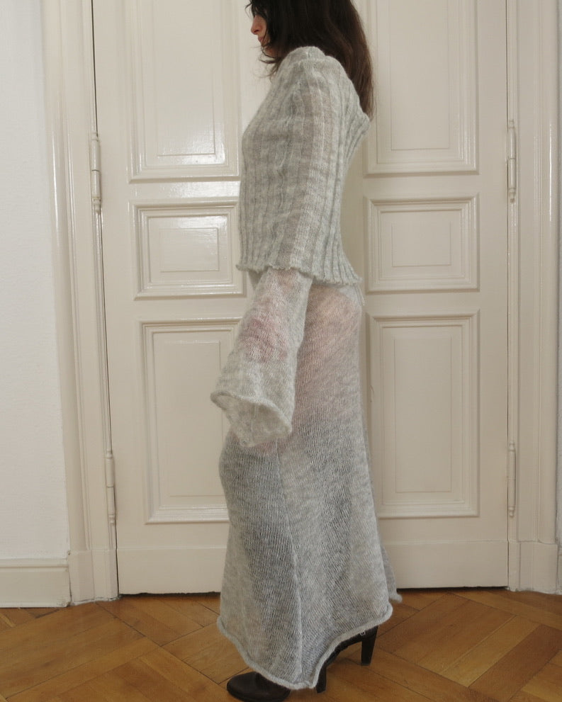 eithne padraigin ni bhraonain - grey mohair dress
