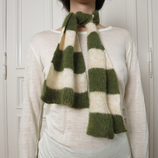 eithne padraigin ni bhraonain ~ striped mohair scarf