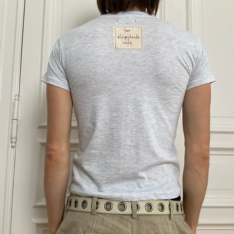 J'adorable Basics ~ pink on grey sleepyheads t-shirt