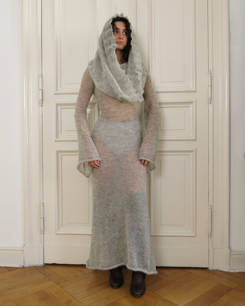 eithne padraigin ni bhraonain - grey mohair dress