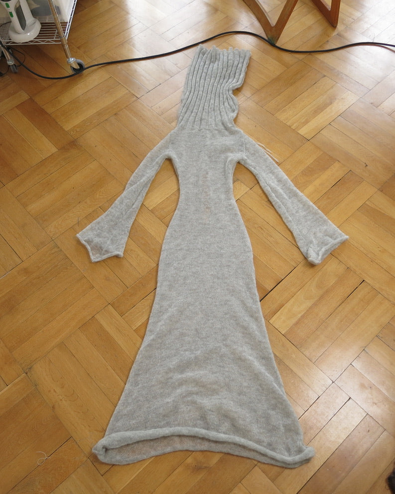 eithne padraigin ni bhraonain - grey mohair dress