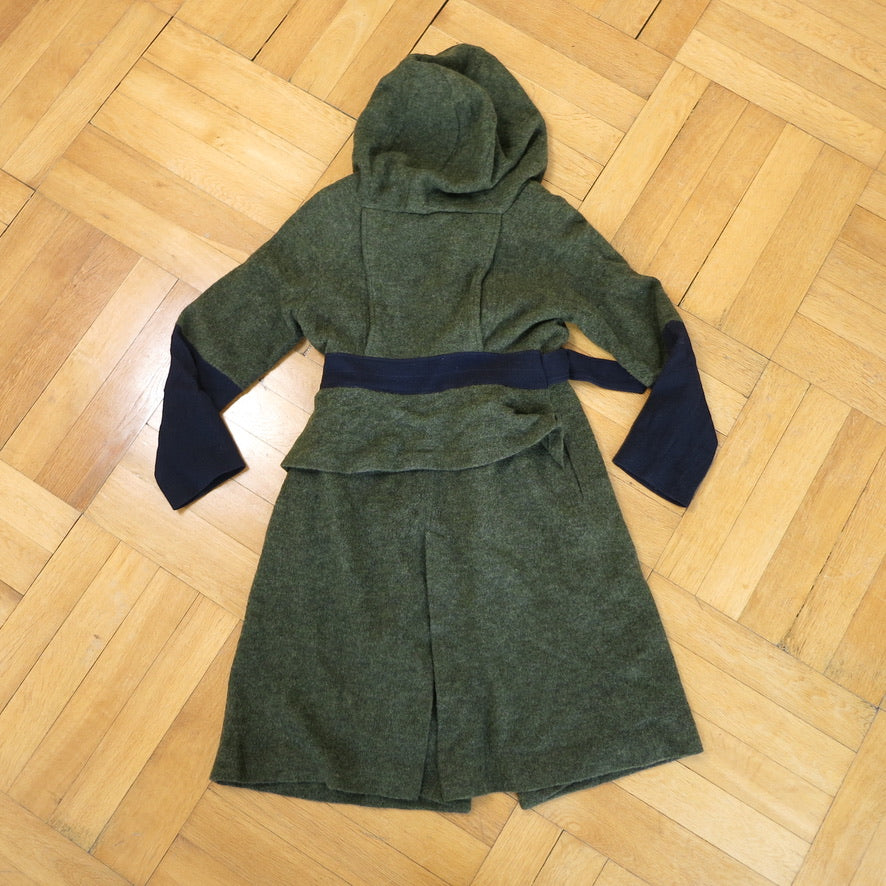 Hisui hooded wool coat