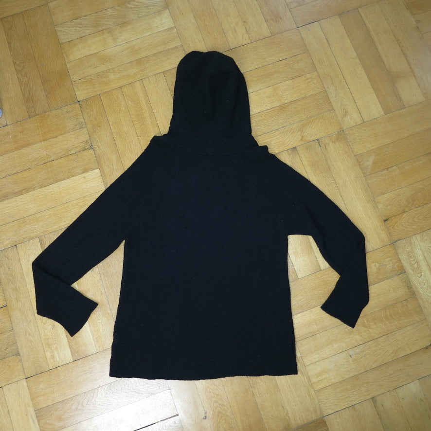 Zucca black wool hoodie