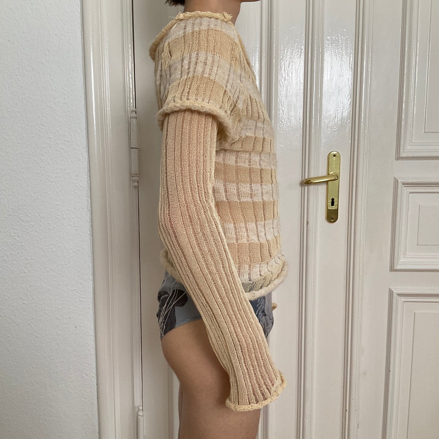 eithne padraigin ni bhraonain ~ cotton and mohair striped longsleeve