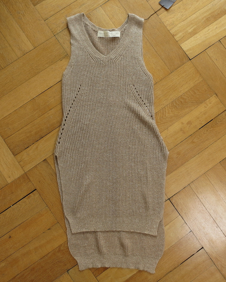 Knit linen vest