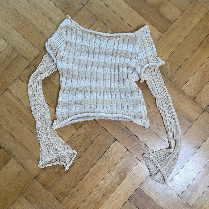 eithne padraigin ni bhraonain ~ cotton and mohair striped longsleeve