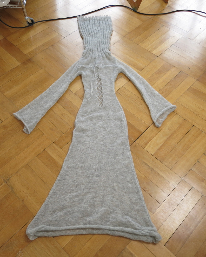 eithne padraigin ni bhraonain - grey mohair dress