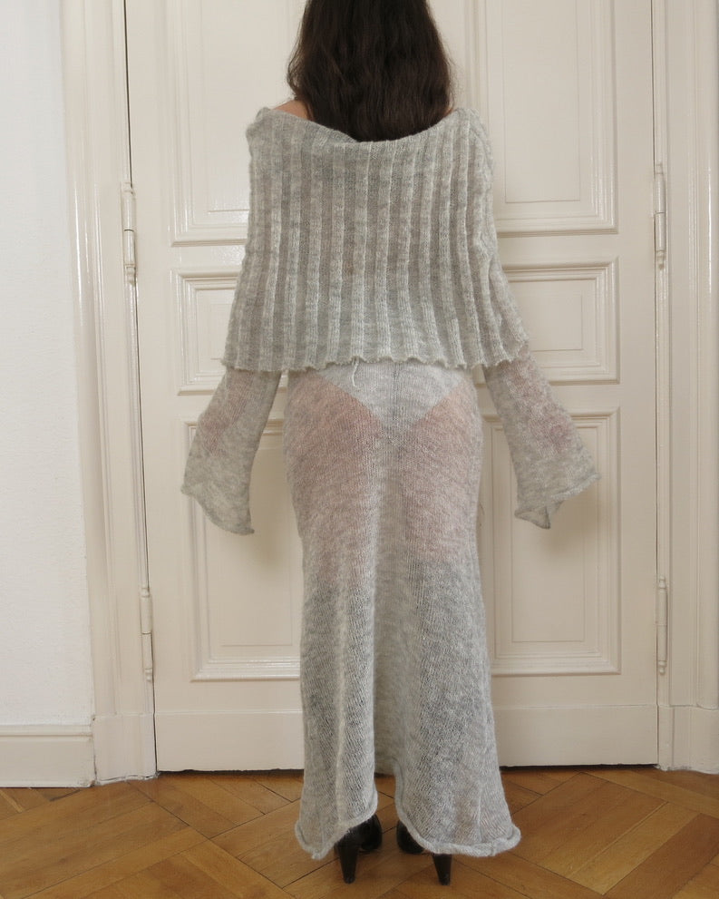 eithne padraigin ni bhraonain - grey mohair dress