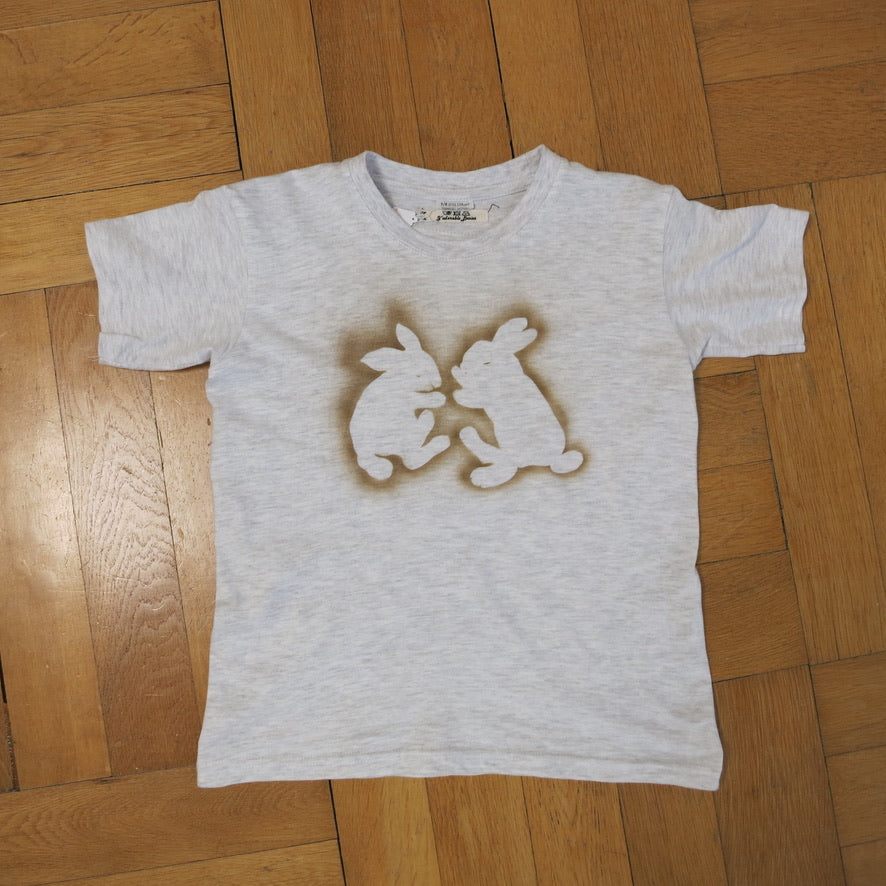J'adorable Basics ~ grey sleepy bunnies t-shirt
