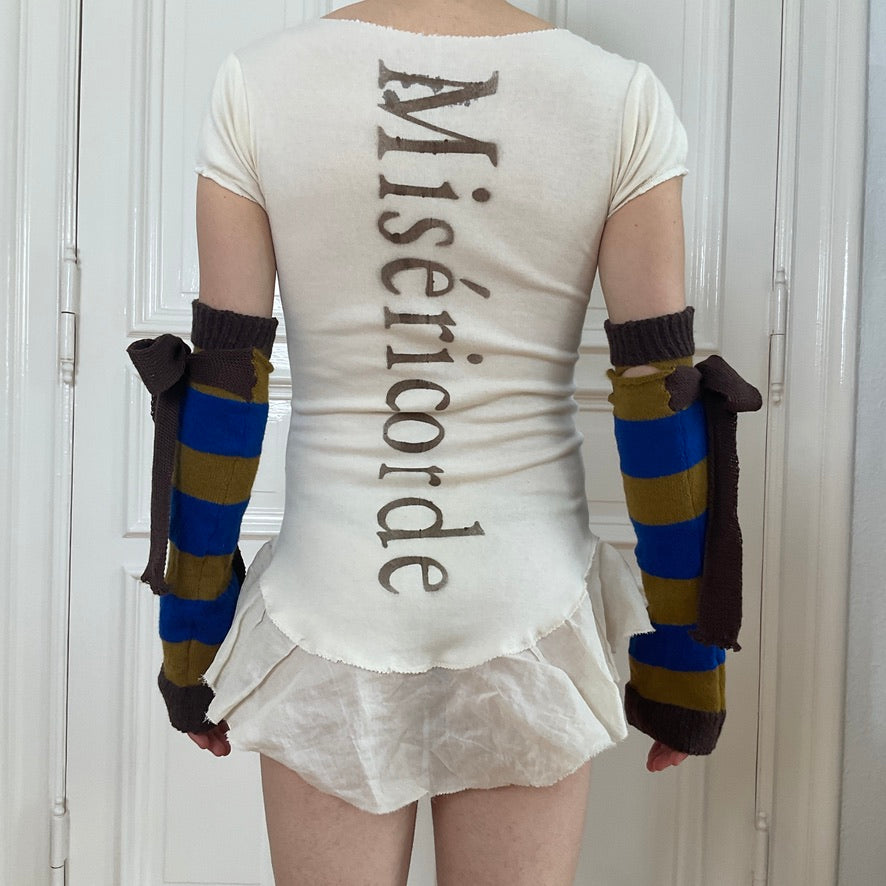 Natascha Domino ~ mohair sleeves with ribbons ii