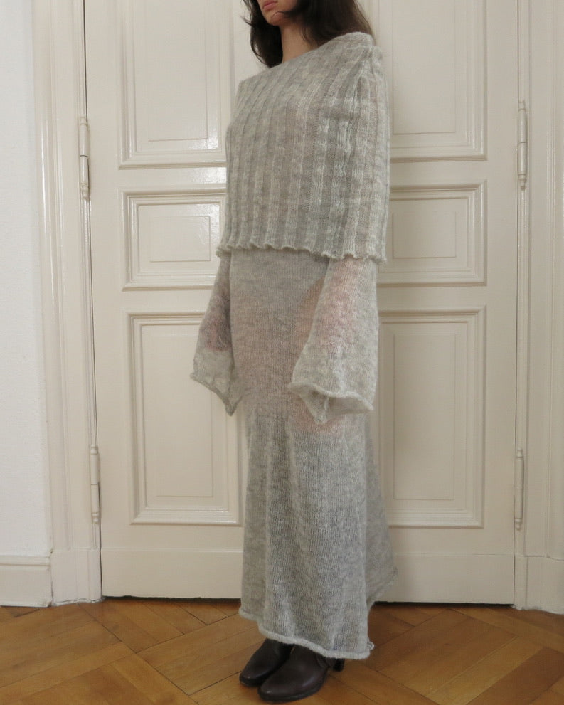 eithne padraigin ni bhraonain - grey mohair dress