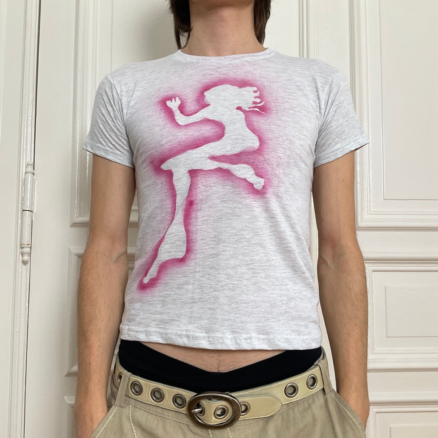 J'adorable Basics ~ pink on grey sleepyheads t-shirt