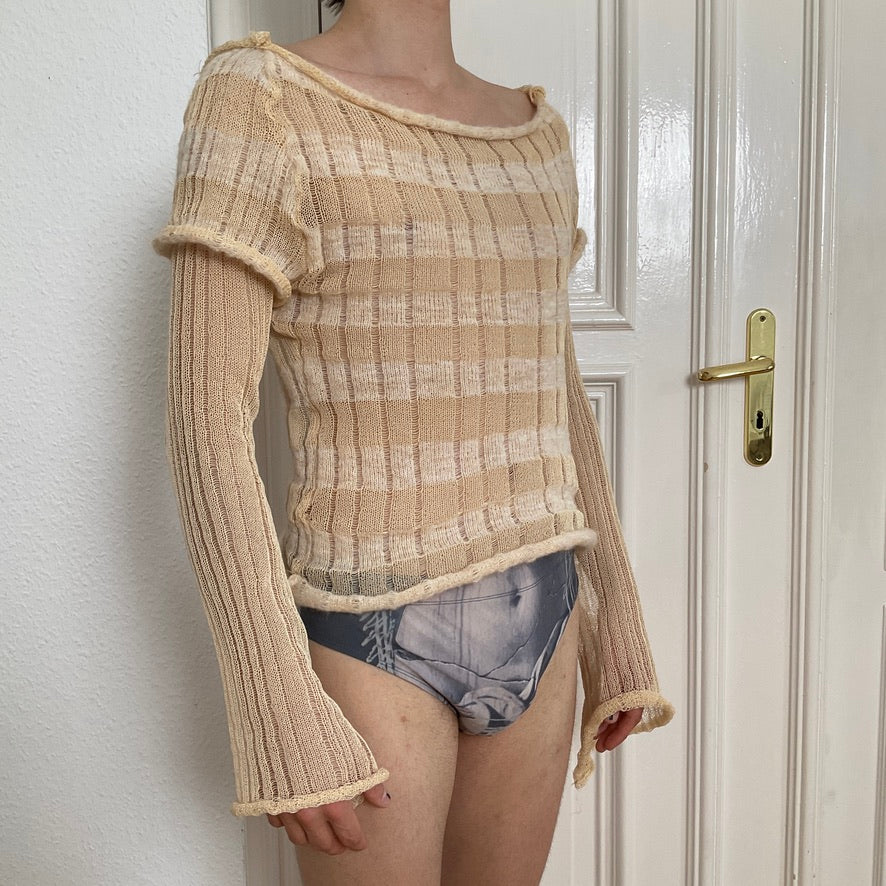 eithne padraigin ni bhraonain ~ cotton and mohair striped longsleeve