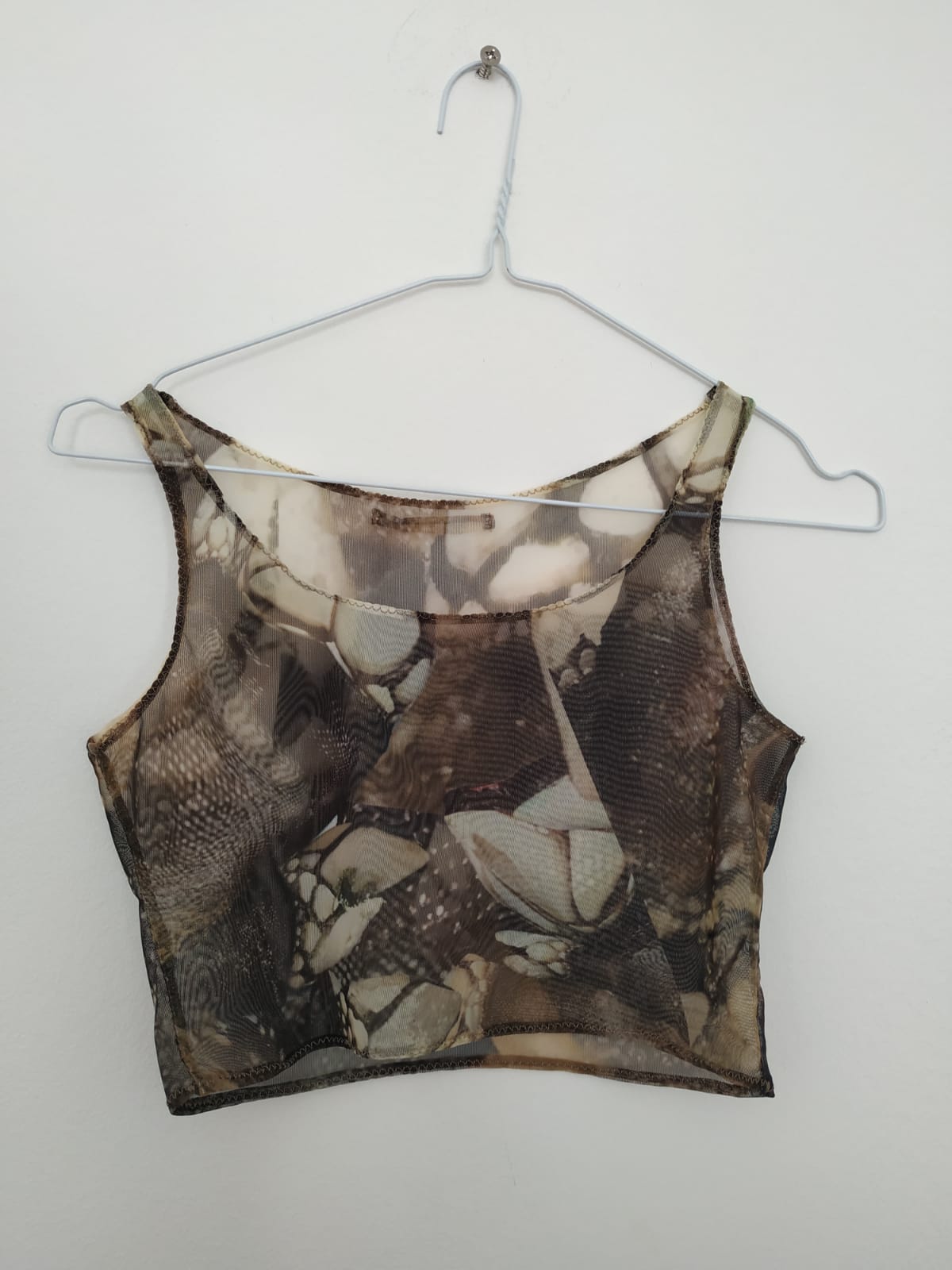 Crop mesh tank top, size S