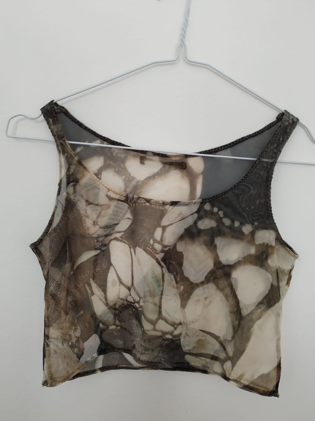 Crop mesh tank top, size S