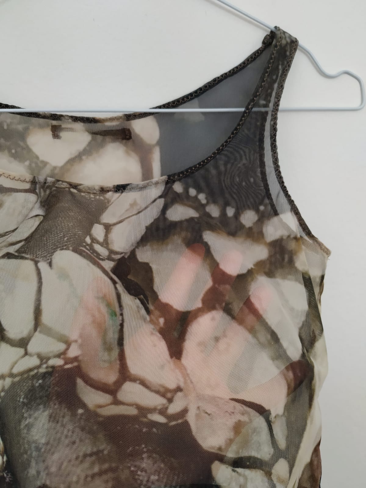 Crop mesh tank top, size S