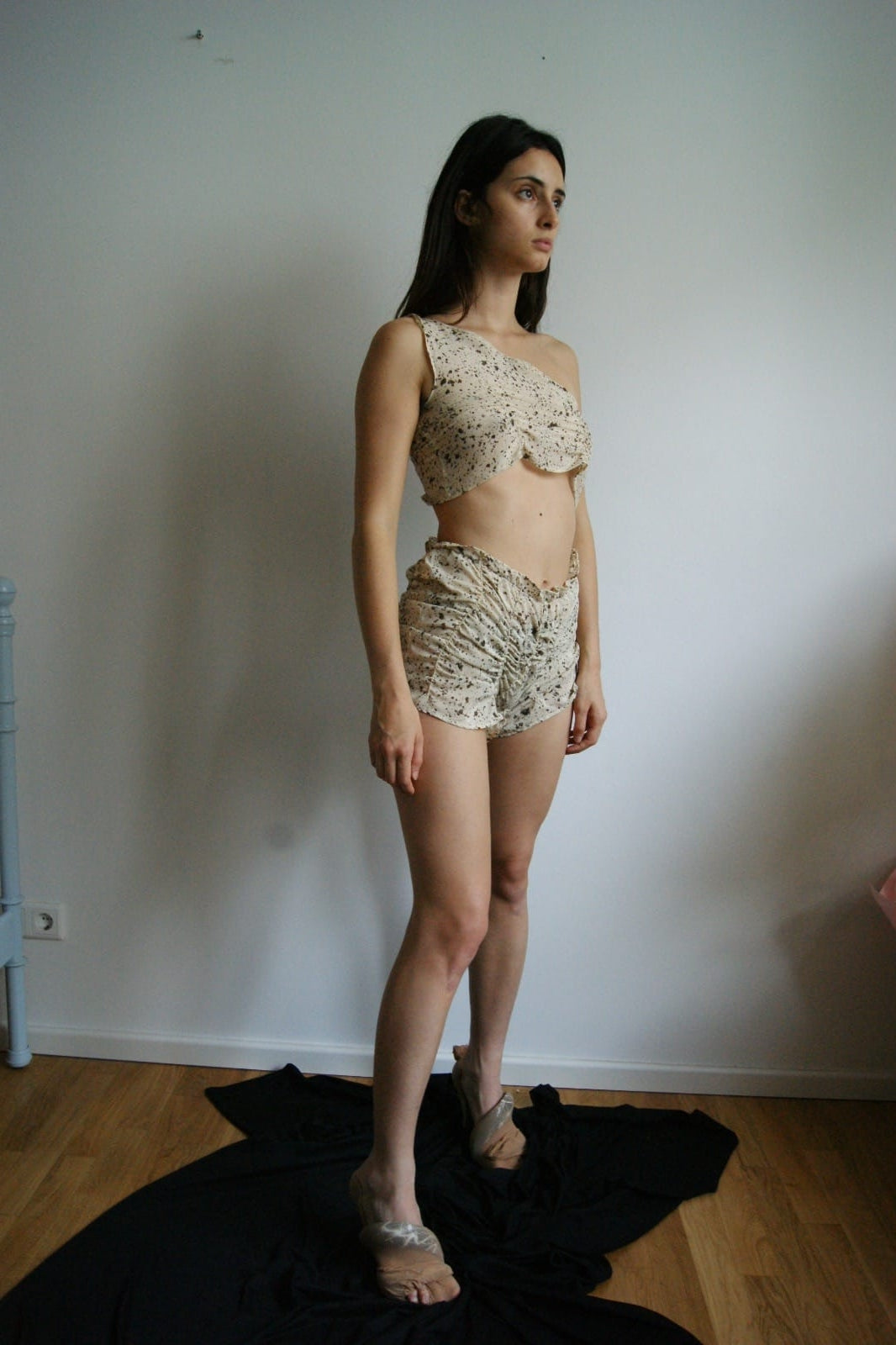 Eggshell silk two piece