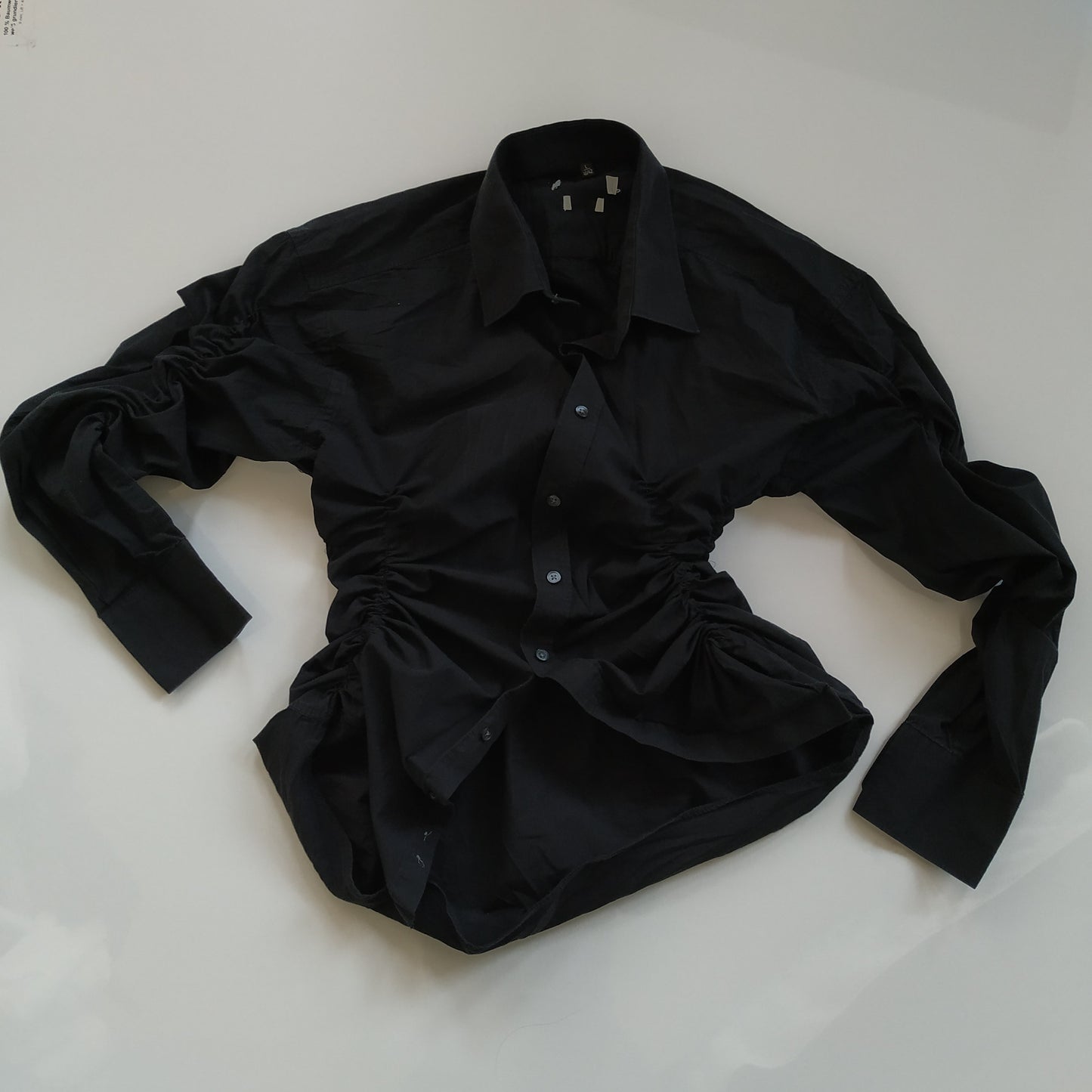 Asymmetrical upcycled blouse