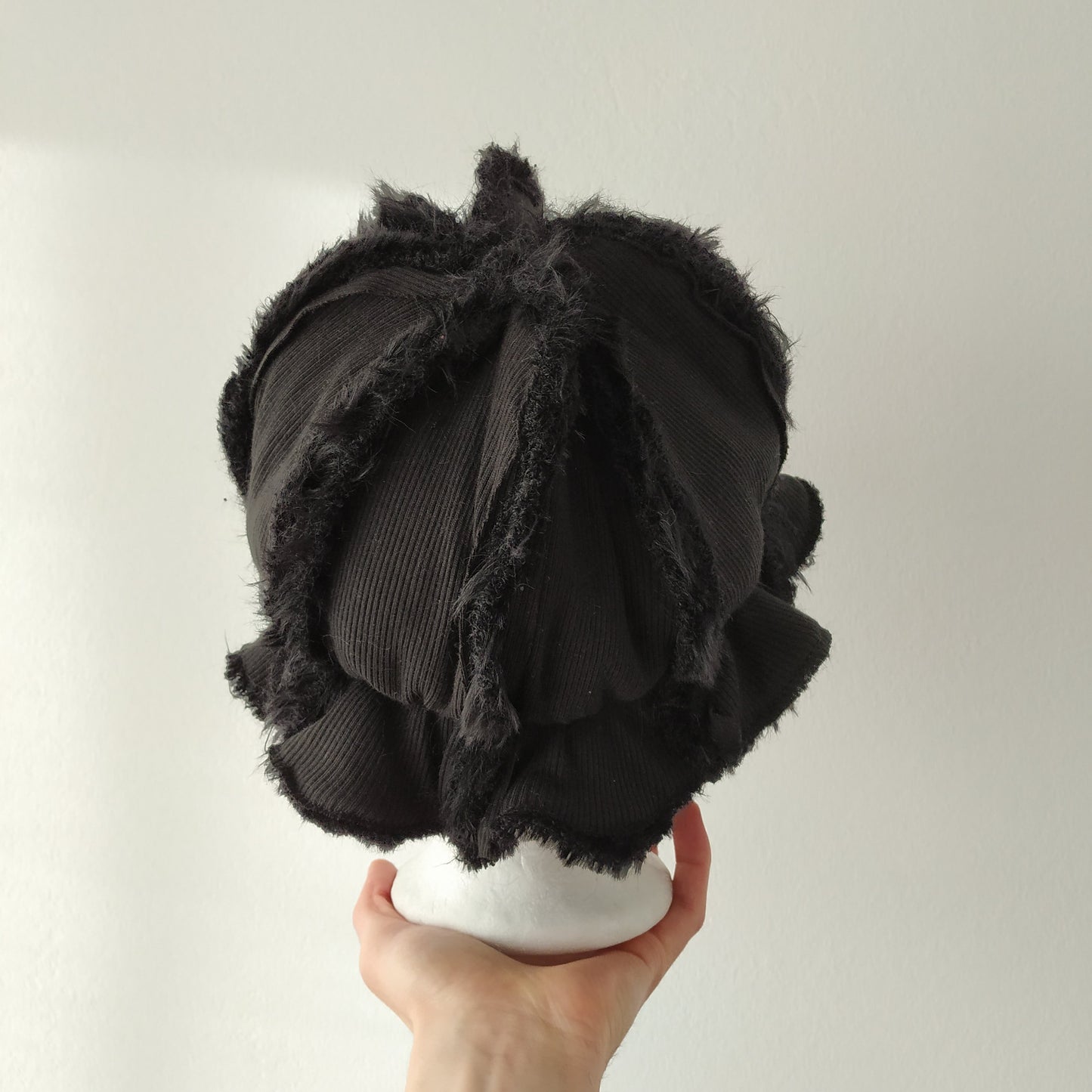 Faux fur orchid crown