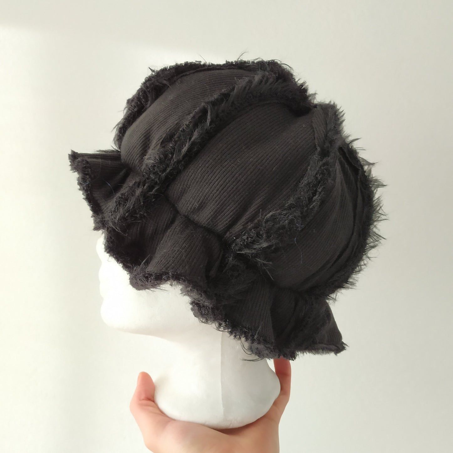 Faux fur orchid crown