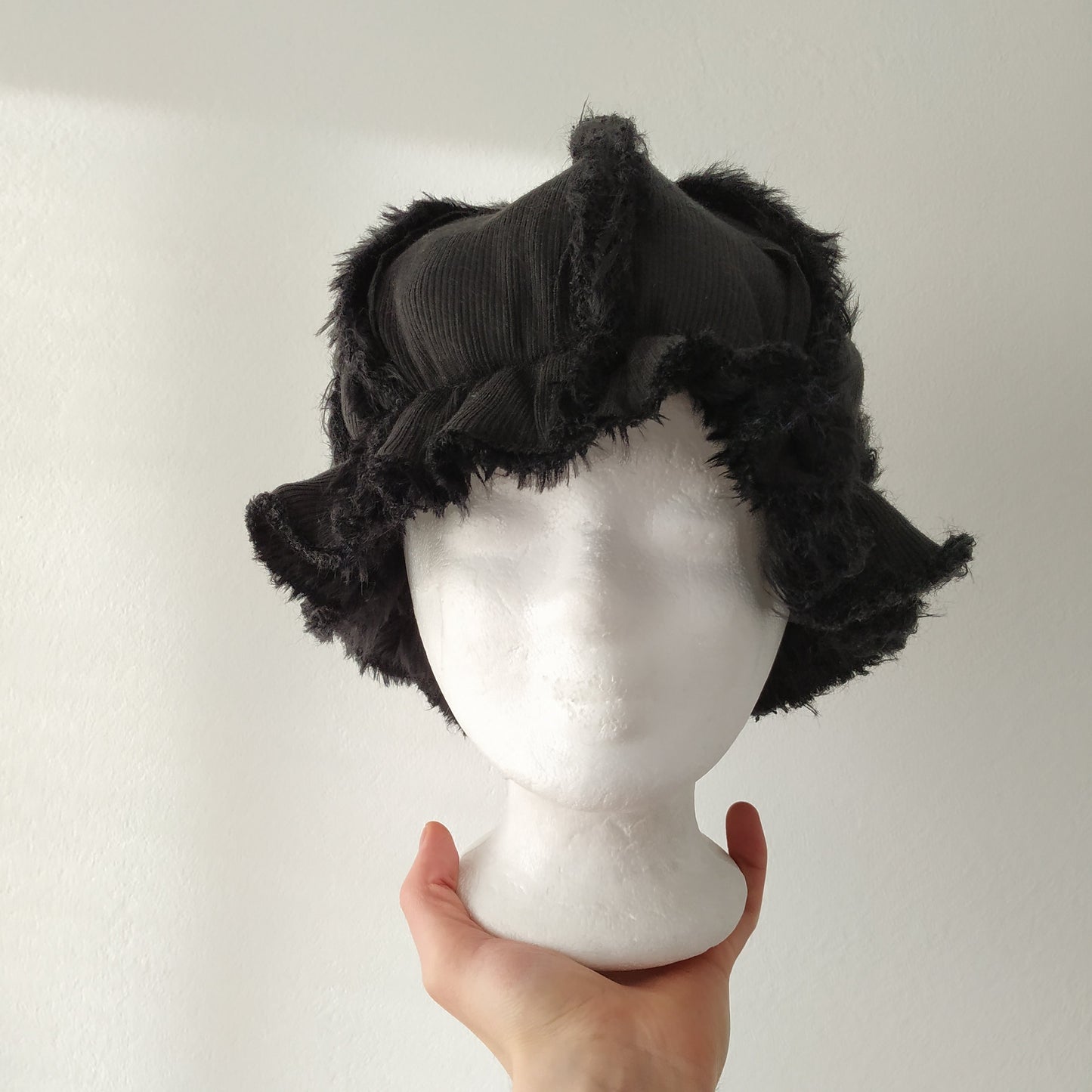Faux fur orchid crown