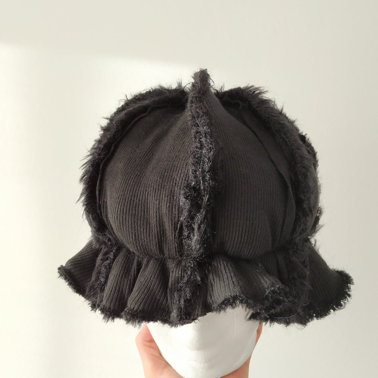 Faux fur orchid crown