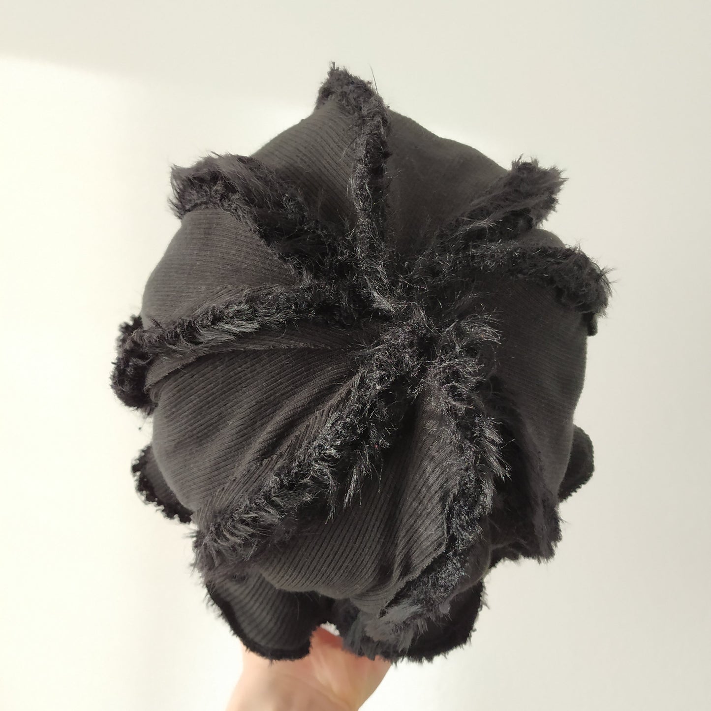 Faux fur orchid crown