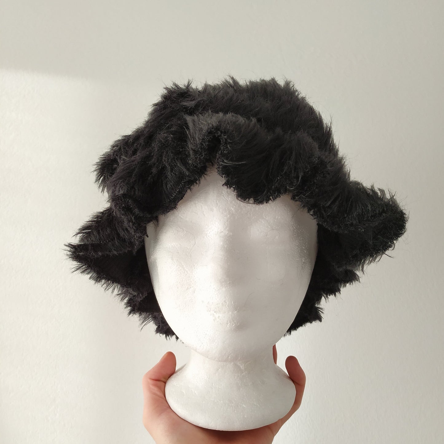 Faux fur orchid crown