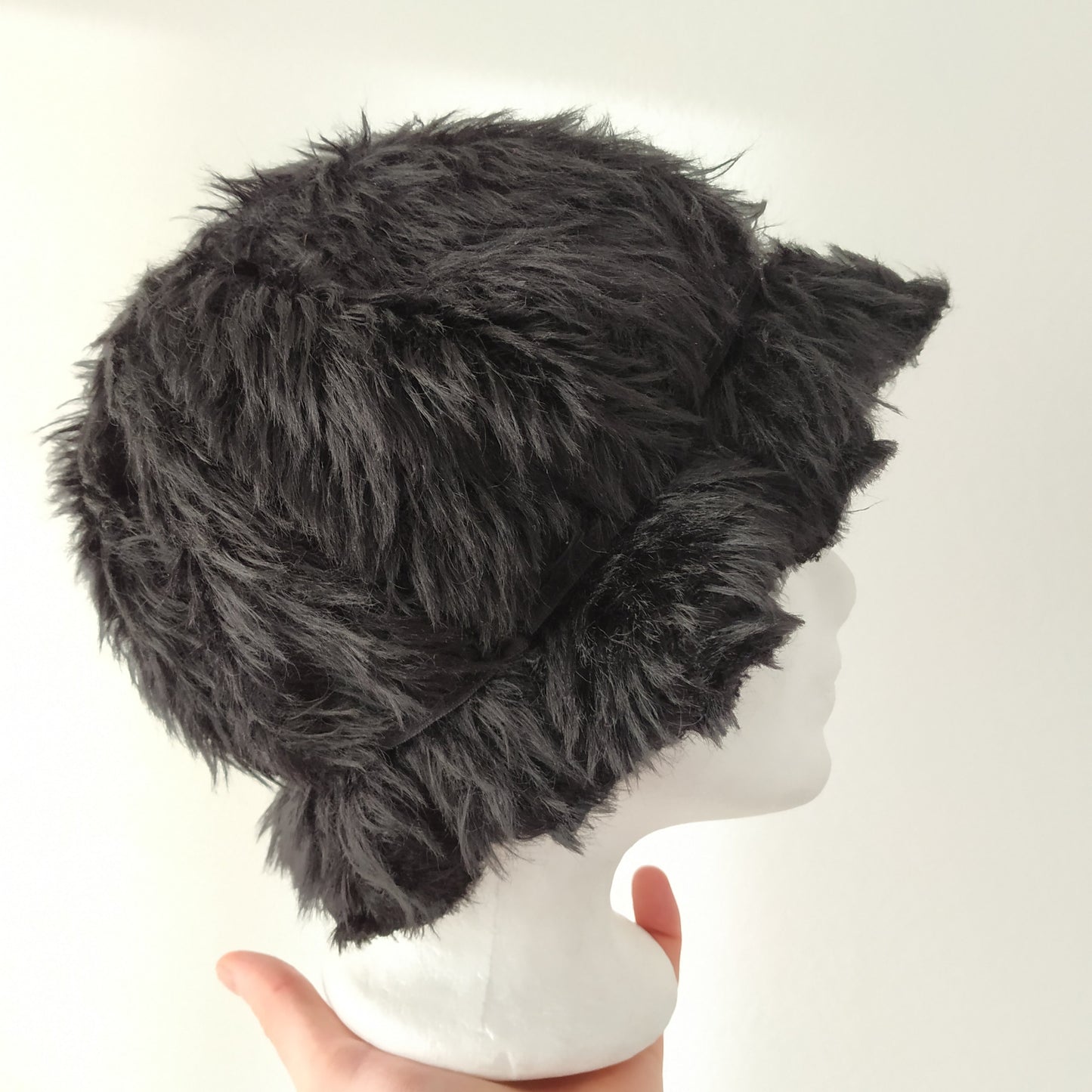 Faux fur orchid crown