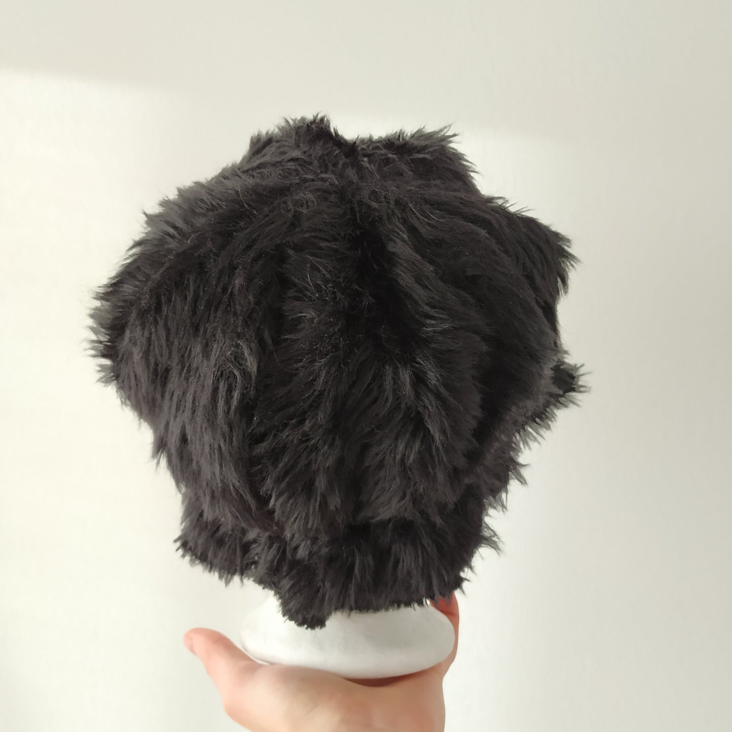 Faux fur orchid crown