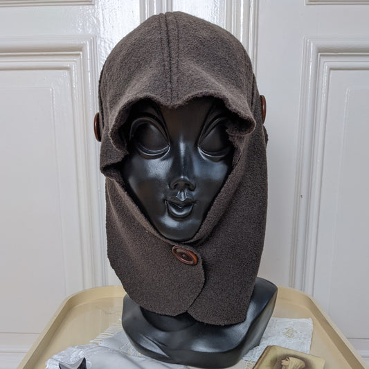 ꒰⑅ᵕ༚ᵕ꒱˖♡ coffee brown virgin wool orchid bonnet ♡˖꒰ᵕ༚ᵕ⑅꒱