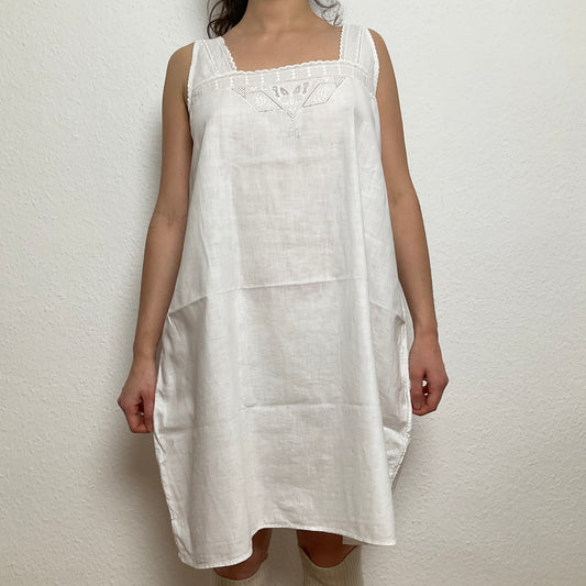 antique nightgown with exquisite butterfly embroidery
