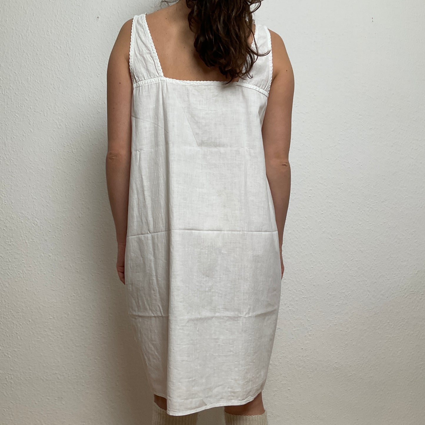 antique nightgown with exquisite butterfly embroidery