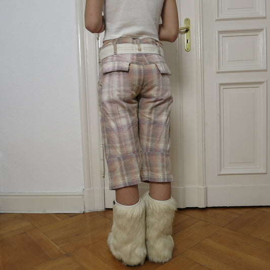 Marithé Francois Girbaud plaid shorts