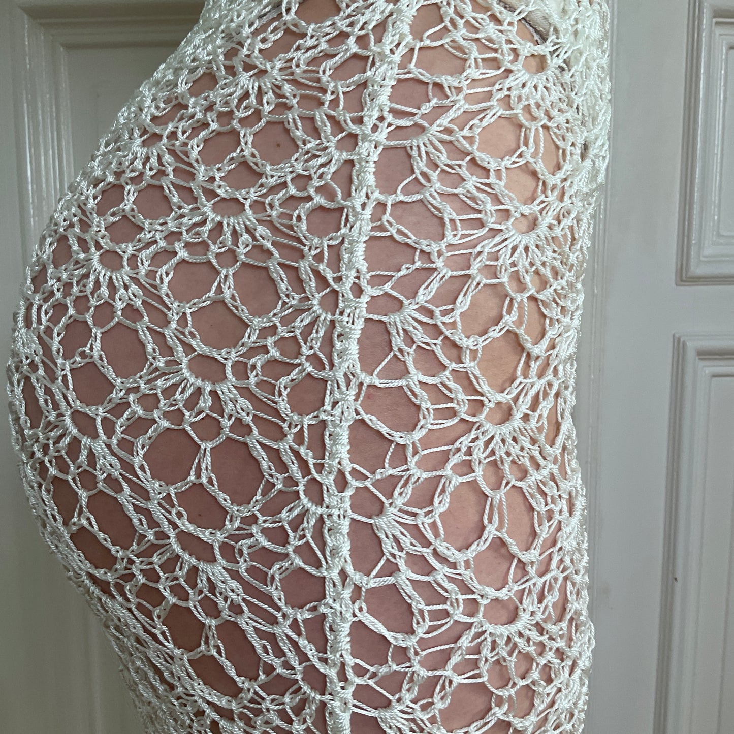 mođđe studio ~ white crochet dress