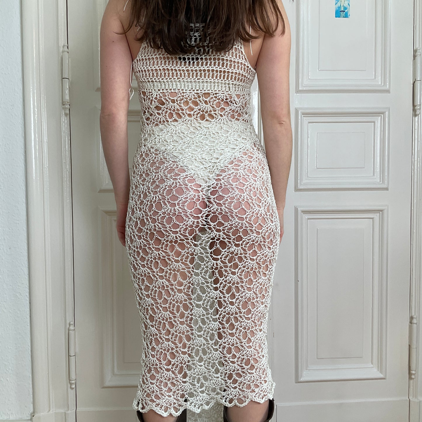 mođđe studio ~ white crochet dress