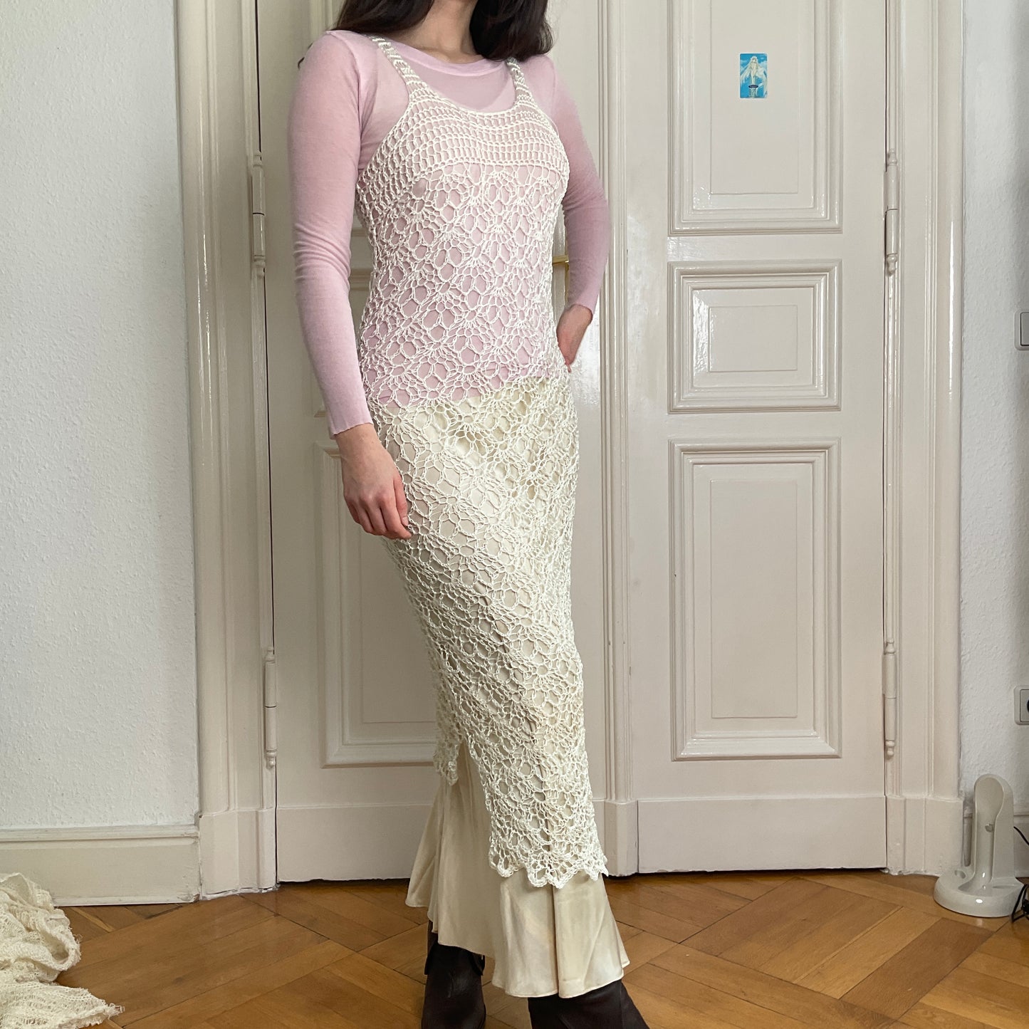mođđe studio ~ white crochet dress